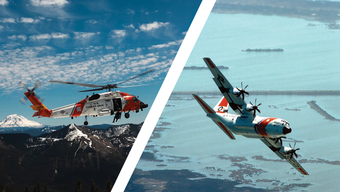 The Coast Guard recently completed contract actions aimed at accelerating delivery of new MH-60 medium-range recovery helicopters and HC-130J long-range surveillance aircraft as funded in the One Big Beautiful Bill Act. U.S. Coast Guard photos .
